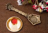 Ethnic Indian Design Brass Panchmukhi Nag Head Antique finish Aarti Diya with Handle | Pooja Dhoop Diya